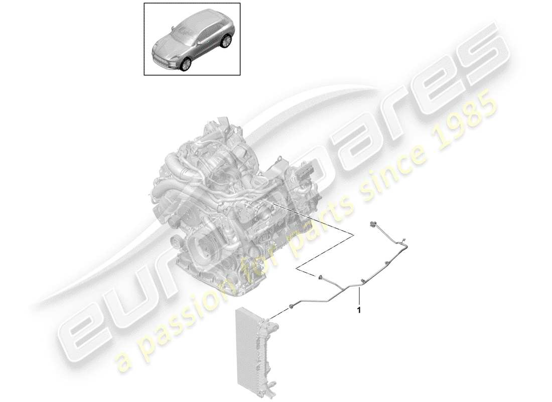 porsche 2020 (macan) water cooling parts diagram