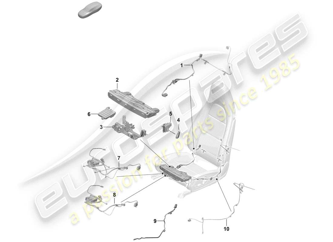 porsche 2020 (718 boxster spyder) wiring harnesses part diagram