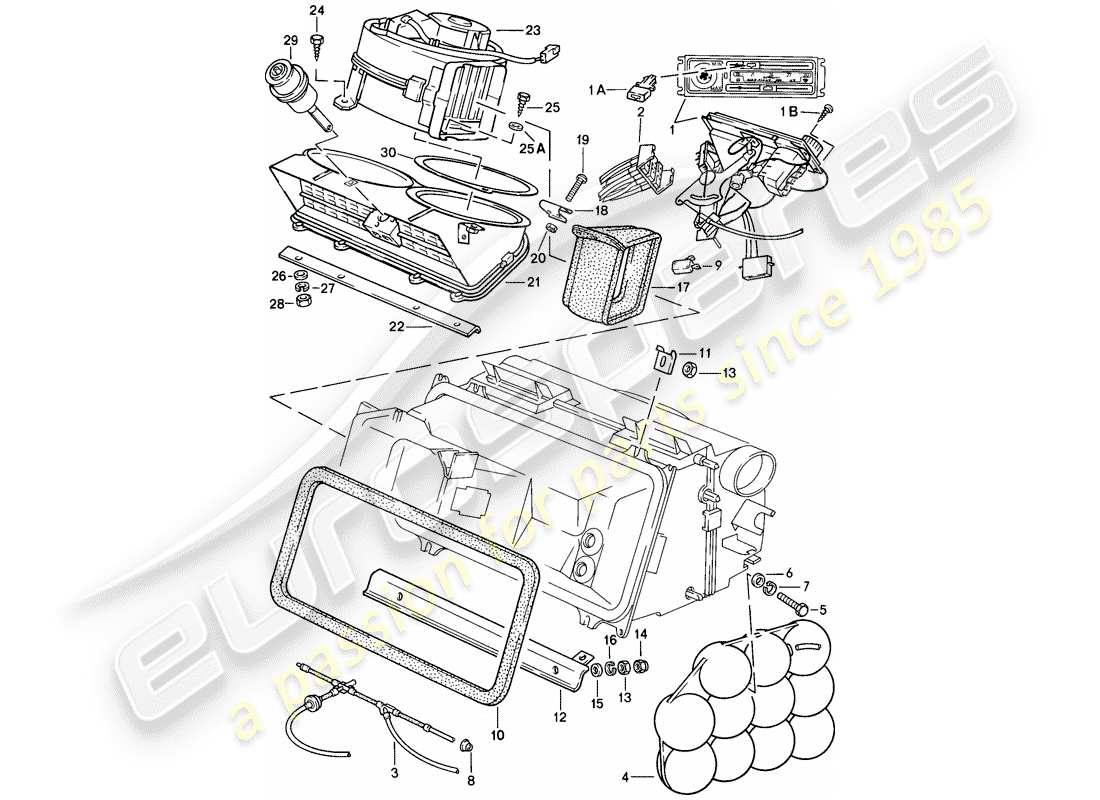 porsche 1981 (928) control switch - lines part diagram