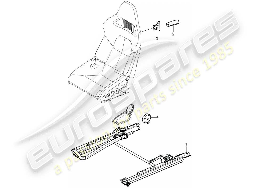 porsche 997 (2008) seat parts diagram