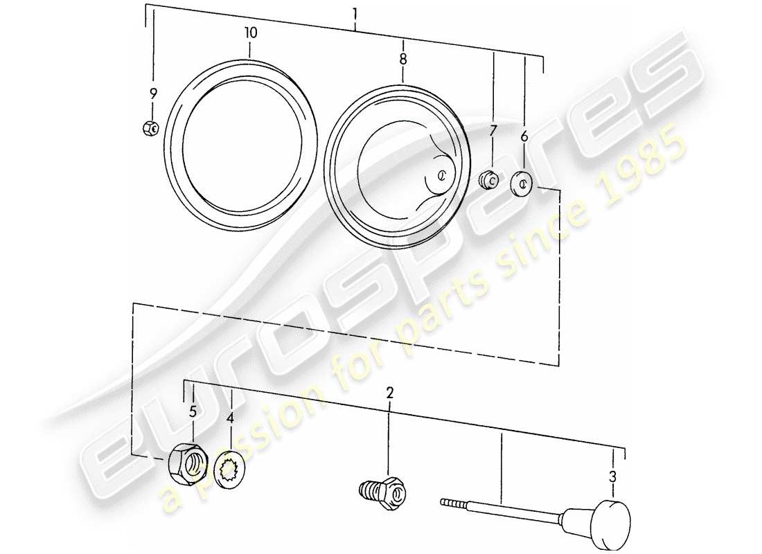 porsche 1955 (356/356a) valve parts diagram