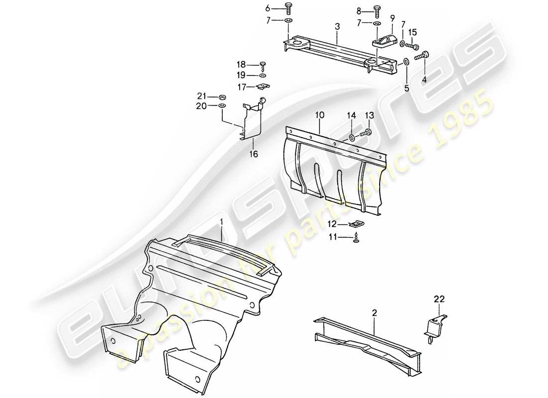 porsche 1987 (959) frame part diagram