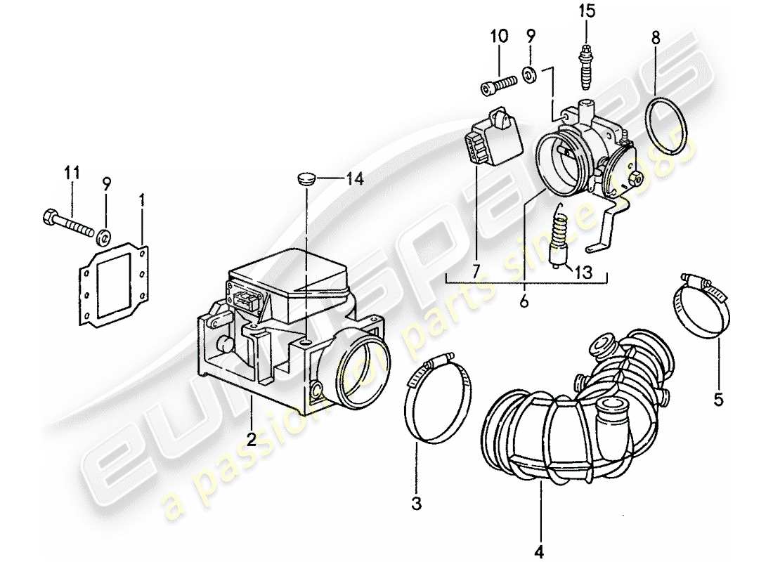porsche 1991 (944) l-jetronic - 1 parts diagram