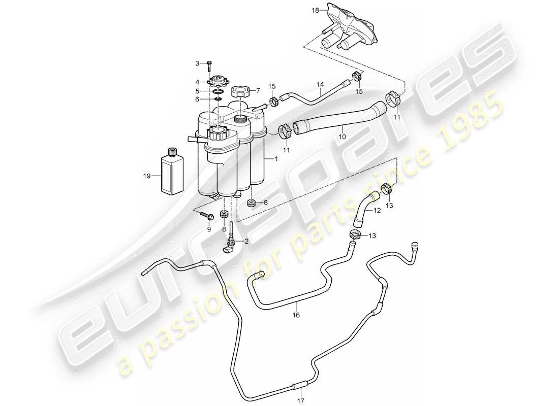 porsche 2008 (987 boxster) water cooling 4 parts diagram