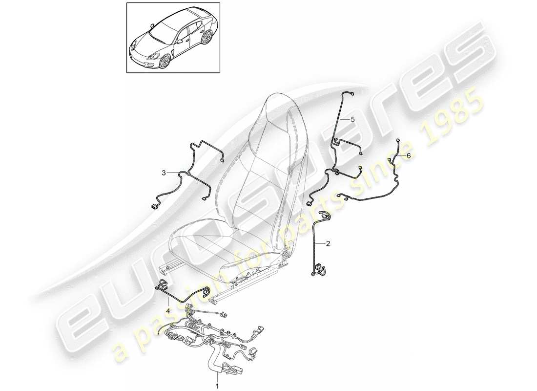 porsche 2015 (panamera 970) wiring harnesses part diagram