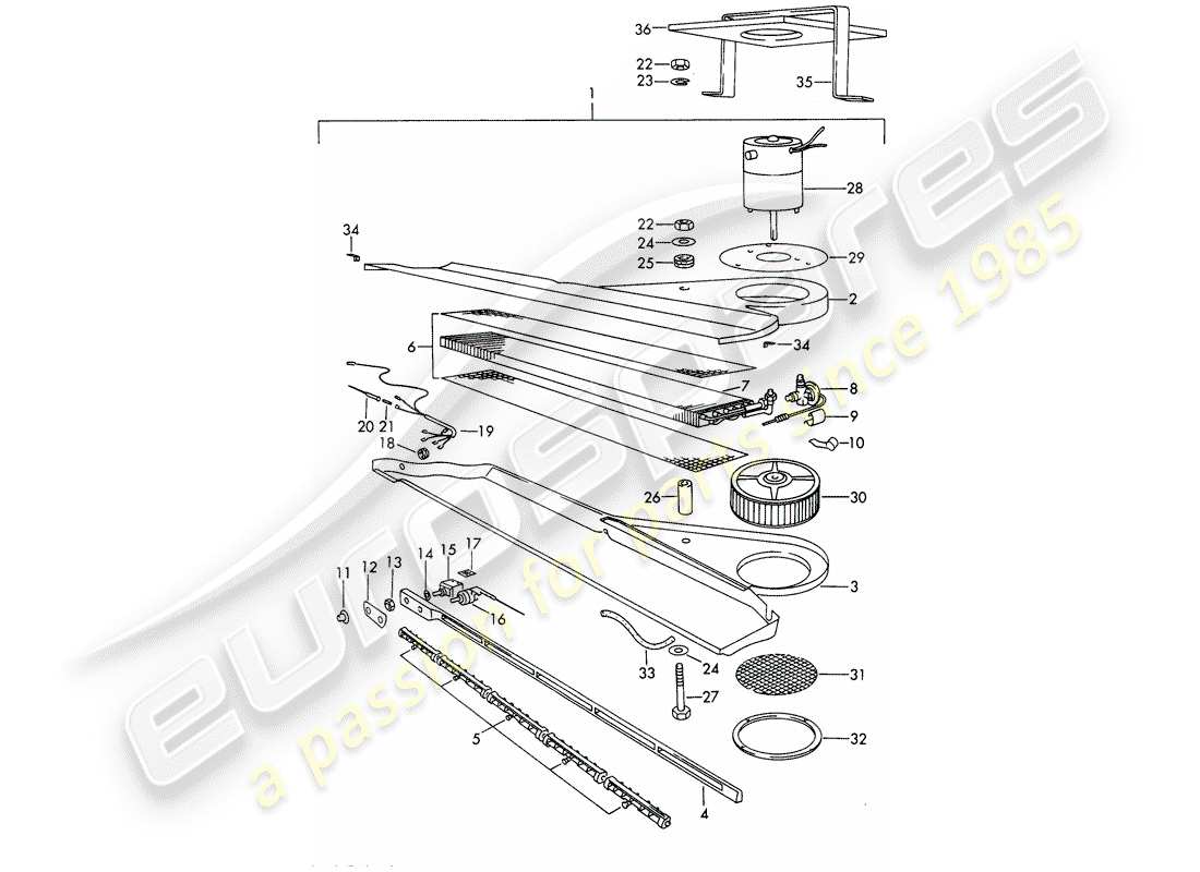 porsche 1968 (911/912) evaporator - air conditioner - d >> - mj 1968 part diagram