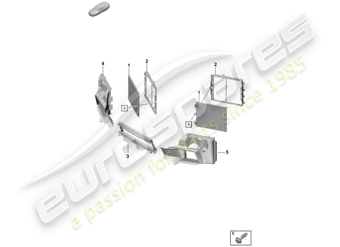 porsche 2020 (718 boxster spyder) air condtioner condenser part diagram