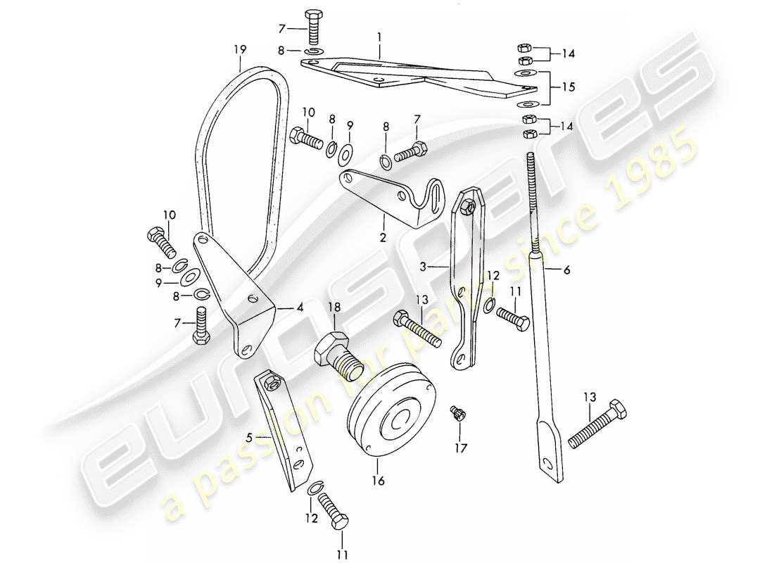 porsche 1967 (911/912) mount - driving mechanism - air conditioner - d >> - mj 1968 part diagram