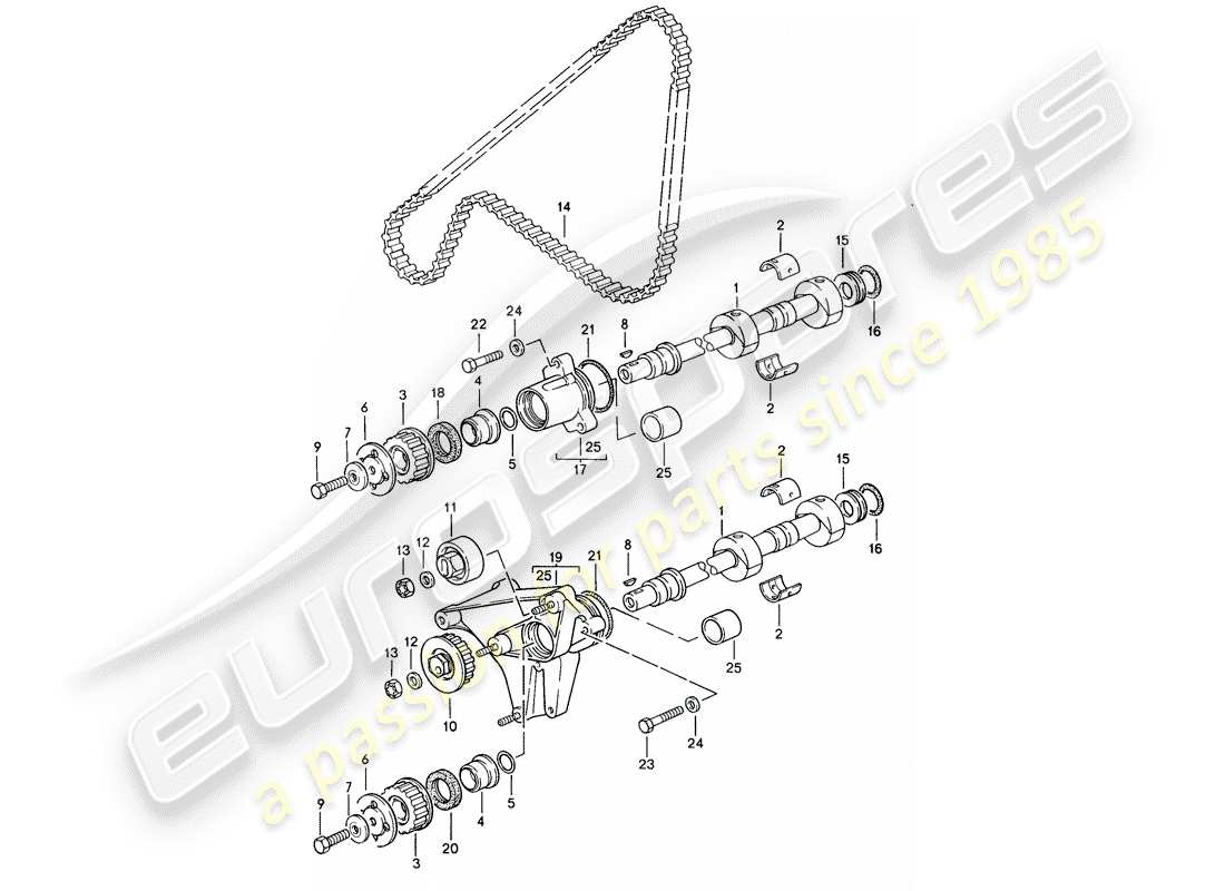 porsche 1993 (968) driving mechanism - shaft parts diagram