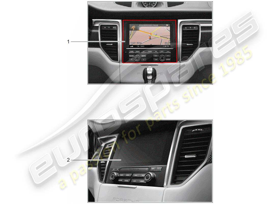 porsche 2018 (tequipment macan) navigation system part diagram