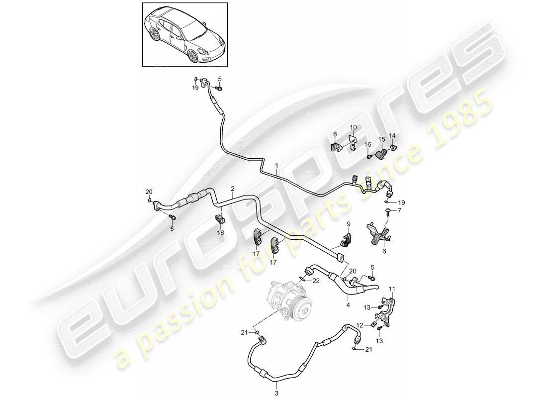 porsche 2012 (panamera 970) refrigerant circuit part diagram