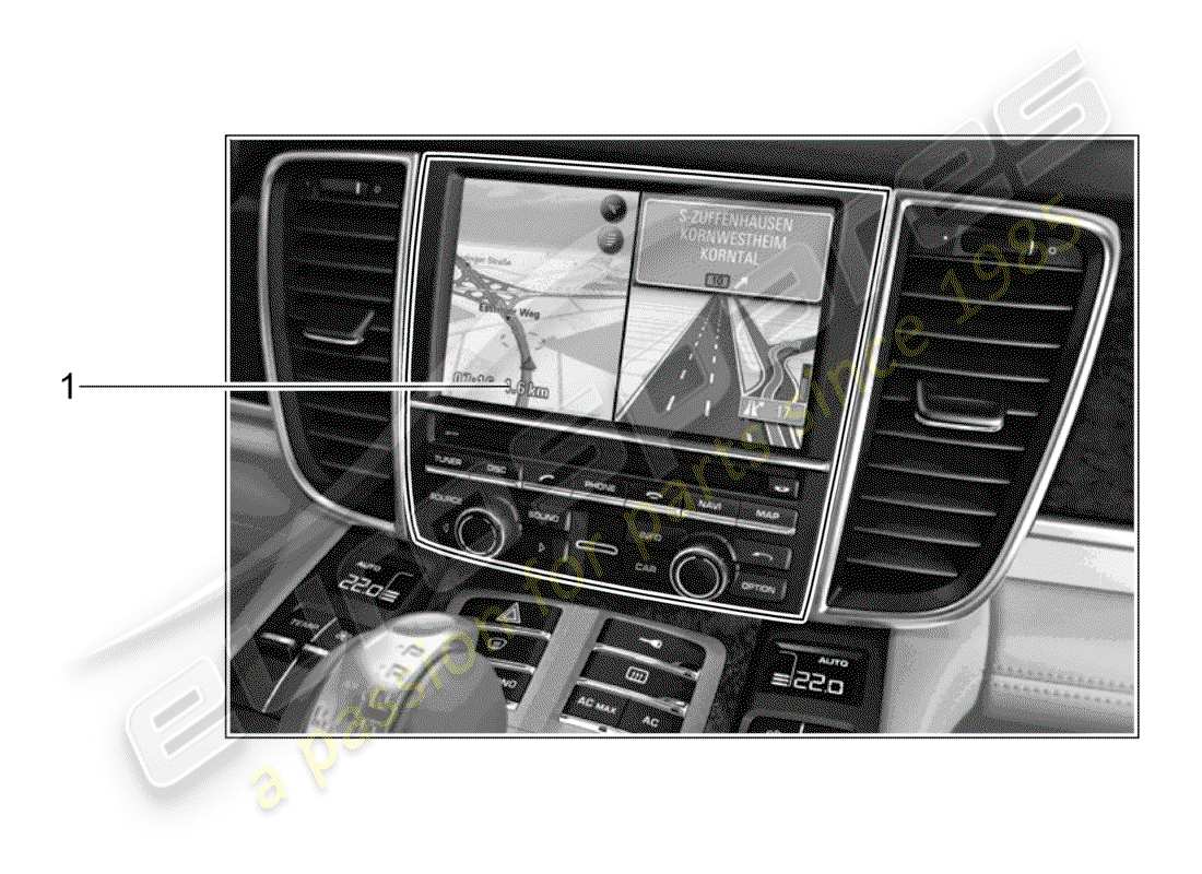porsche 2016 (tequipment panamera) navigation system parts diagram