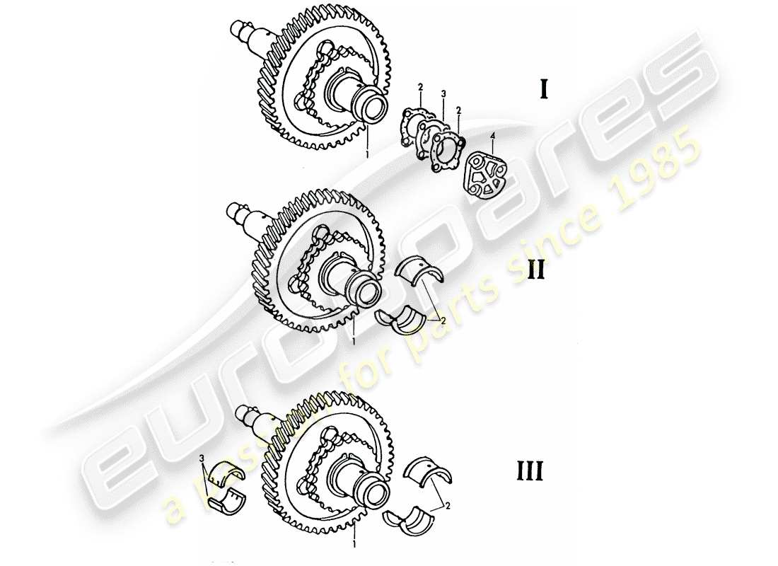 porsche 1965 (911/912) intermediate shaft part diagram