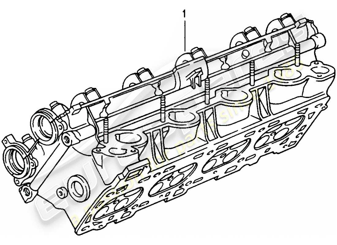 porsche replacement catalogue (1975) cylinder head parts diagram