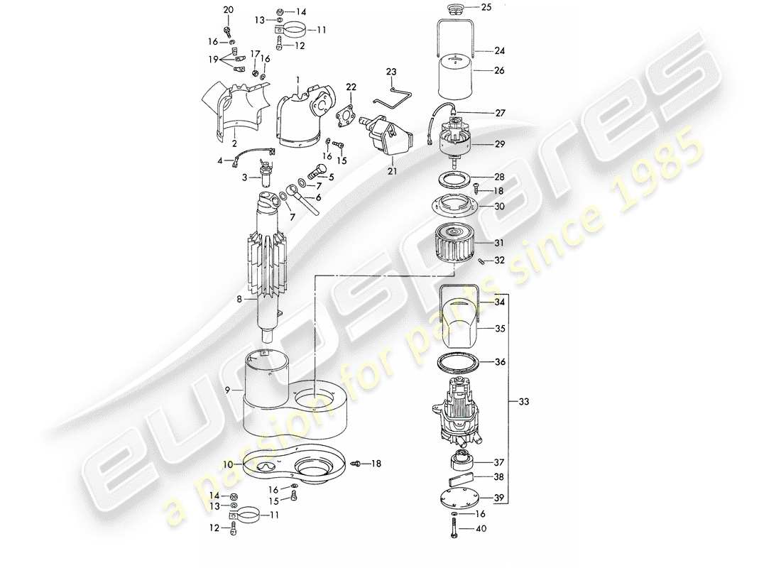 porsche 1967 (911/912) single parts - heater - - webasto - - d >> - mj 1968 part diagram