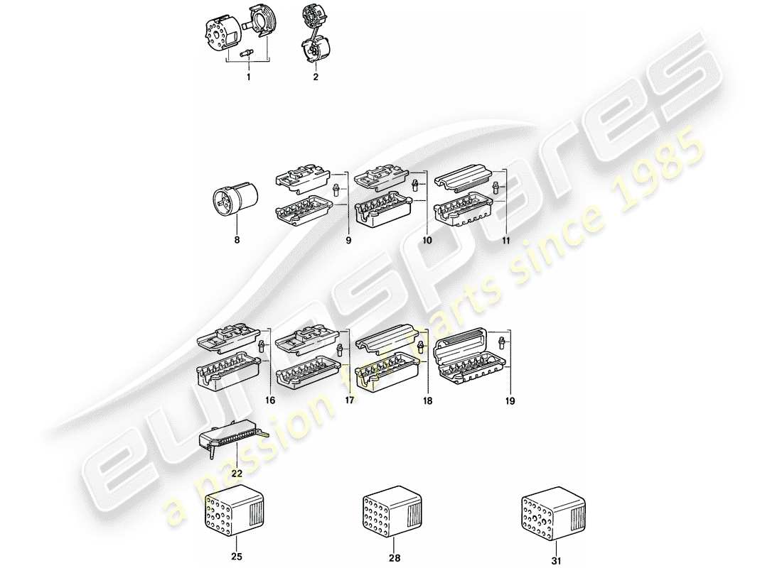 VIEW PARTS DIAGRAMS FROM THE PORSCHE 924 PARTS CATALOGUE a part diagram from the porsche 924 parts catalogue