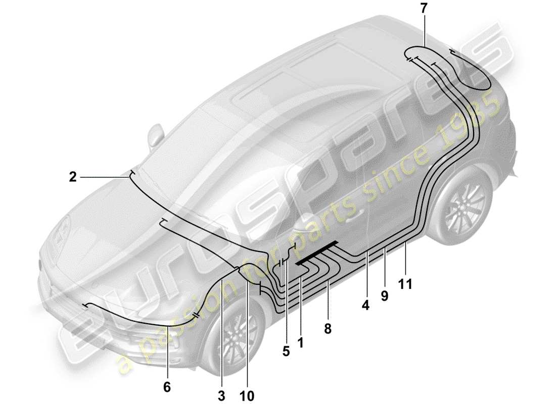 a part diagram from the porsche cayenne parts catalogue