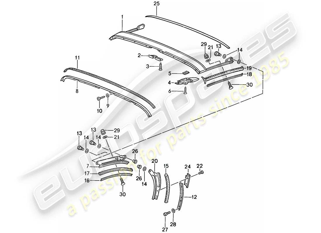a part diagram from the porsche 911 parts catalogue