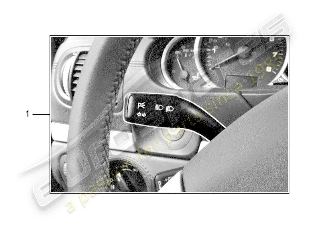 a part diagram from the porsche accessories and tequipment parts catalogue