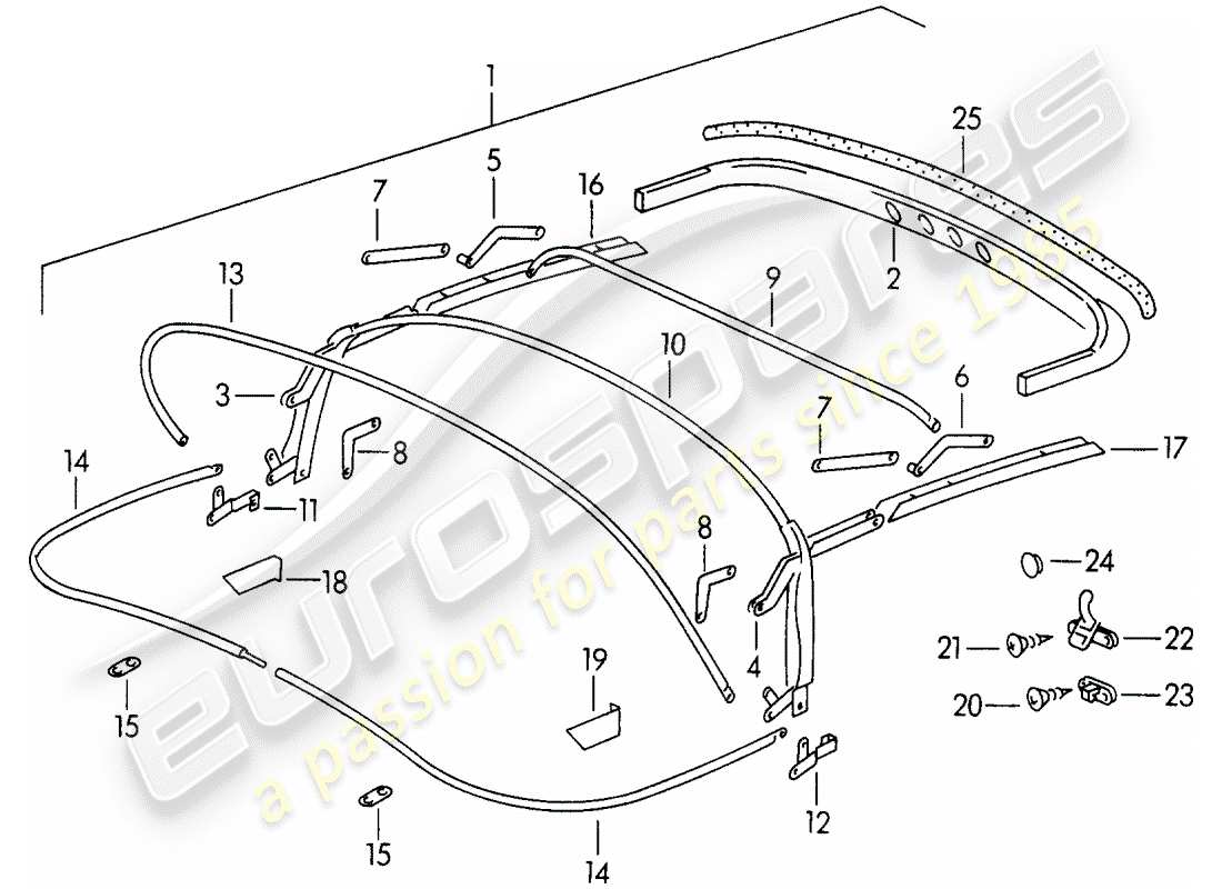 a part diagram from the porsche 356 parts catalogue