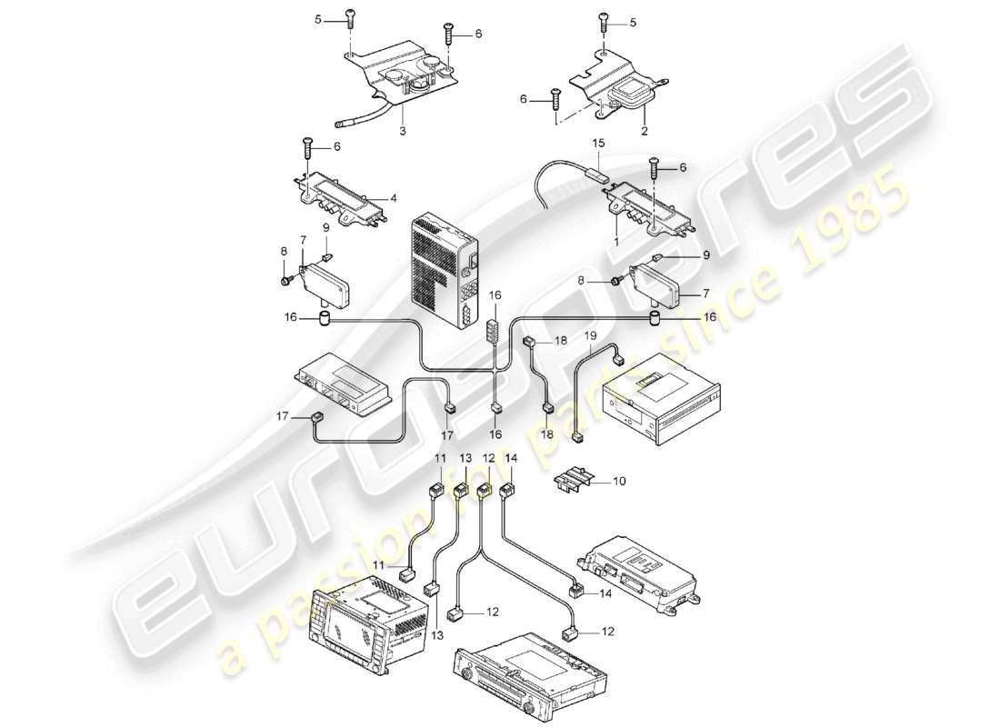 a part diagram from the porsche cayenne parts catalogue