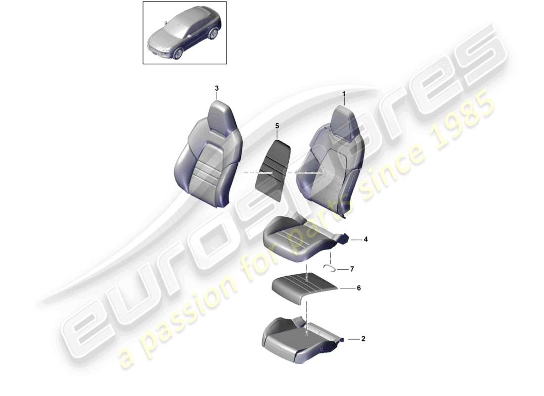 a part diagram from the porsche cayenne parts catalogue
