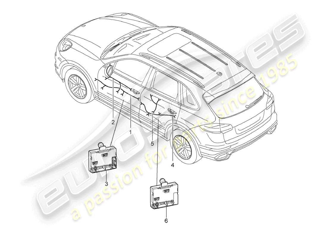 a part diagram from the porsche 2017 (cayenne e2 92a) parts catalogue