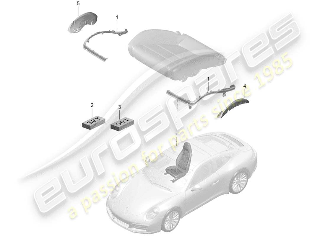 a part diagram from the porsche 991 parts catalogue