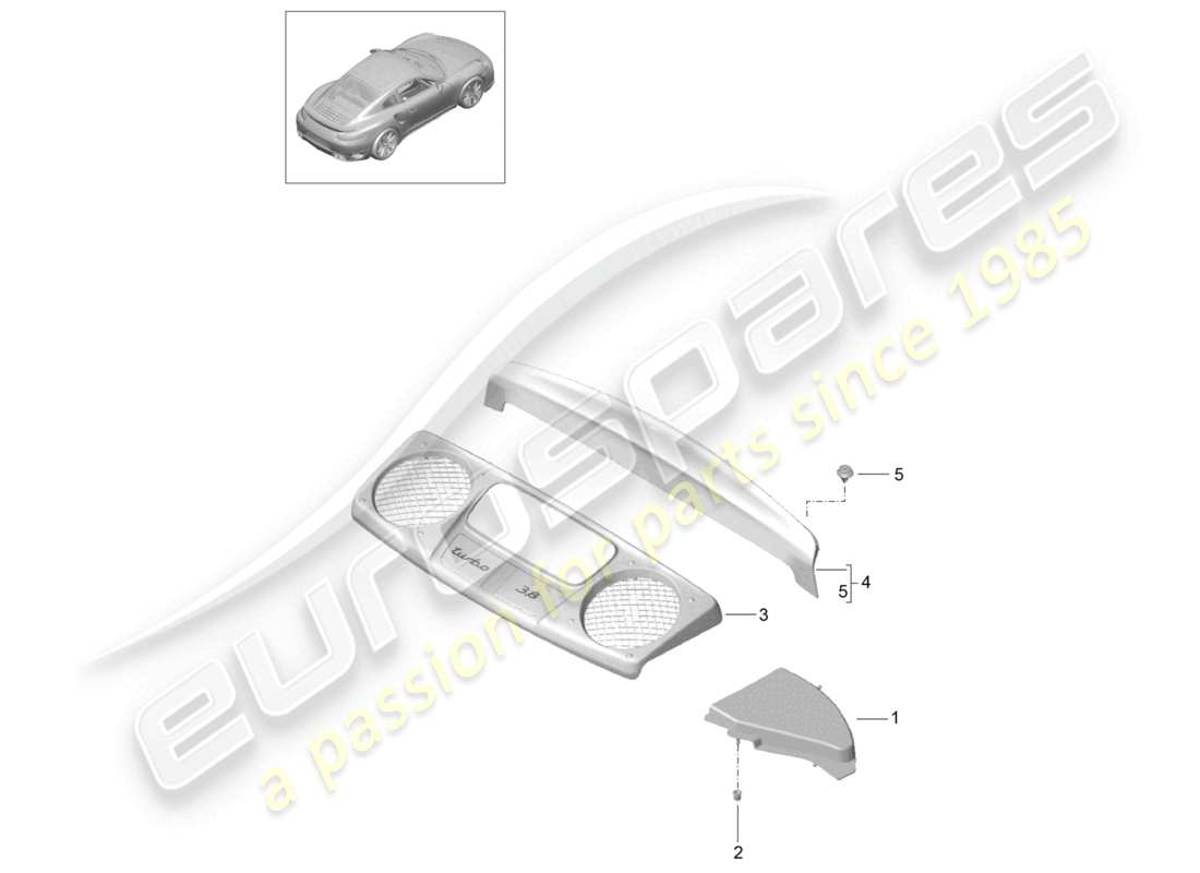 a part diagram from the porsche 991 parts catalogue