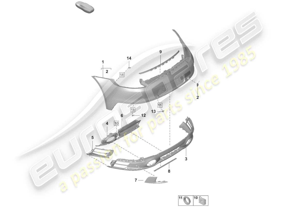 VIEW PARTS DIAGRAMS FROM THE PORSCHE 992 PARTS CATALOGUE a part diagram from the porsche 992 parts catalogue
