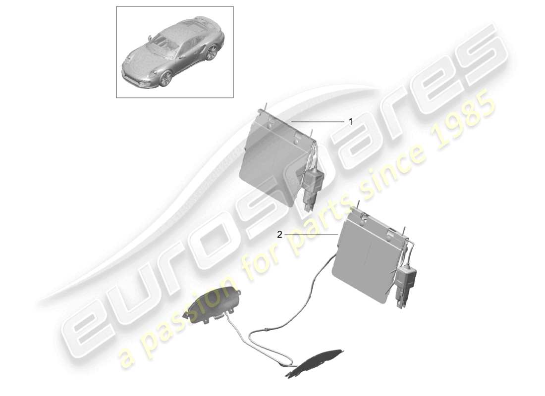 a part diagram from the porsche 991 parts catalogue