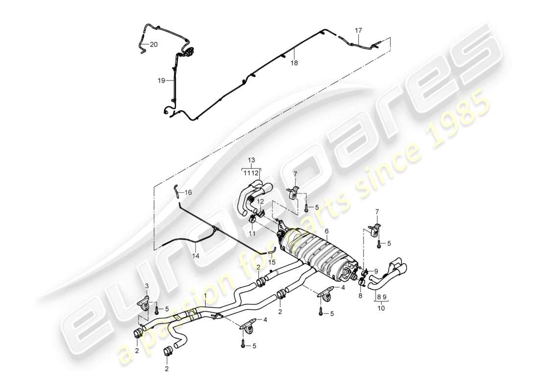 VIEW PARTS DIAGRAMS FROM THE PORSCHE CAYENNE PARTS CATALOGUE a part diagram from the porsche cayenne parts catalogue