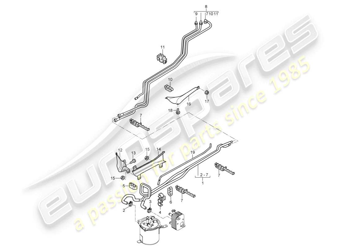 VIEW PARTS DIAGRAMS FROM THE PORSCHE CAYENNE PARTS CATALOGUE a part diagram from the porsche cayenne parts catalogue
