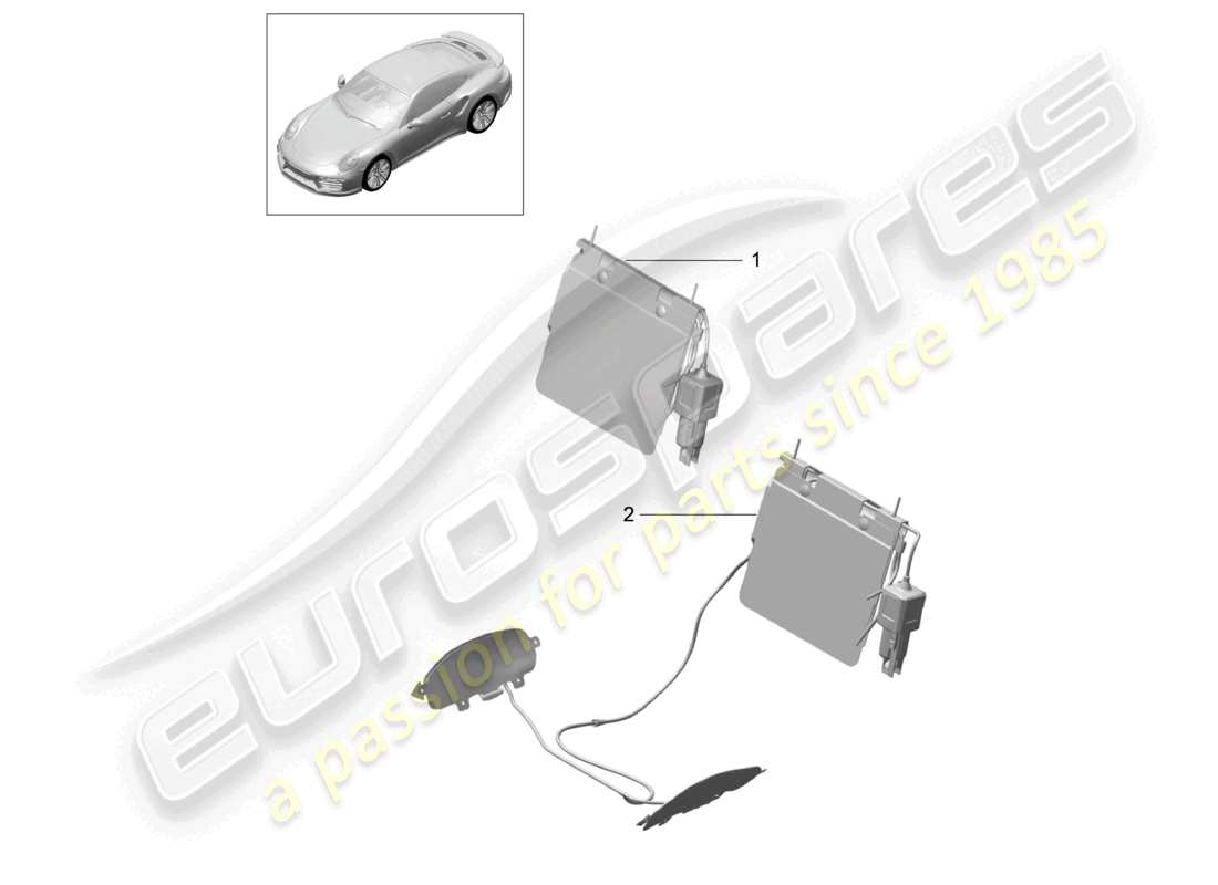 a part diagram from the porsche 991 parts catalogue