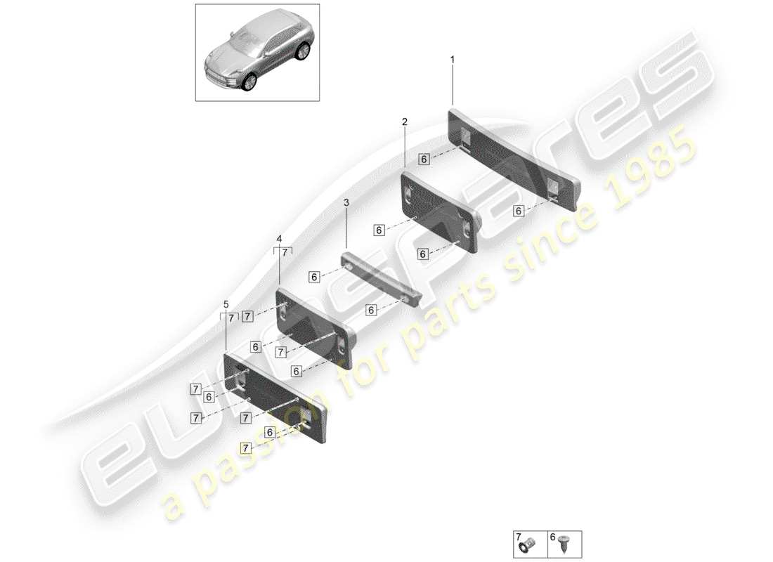 a part diagram from the porsche macan parts catalogue