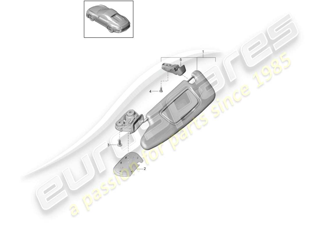 a part diagram from the porsche 991 parts catalogue