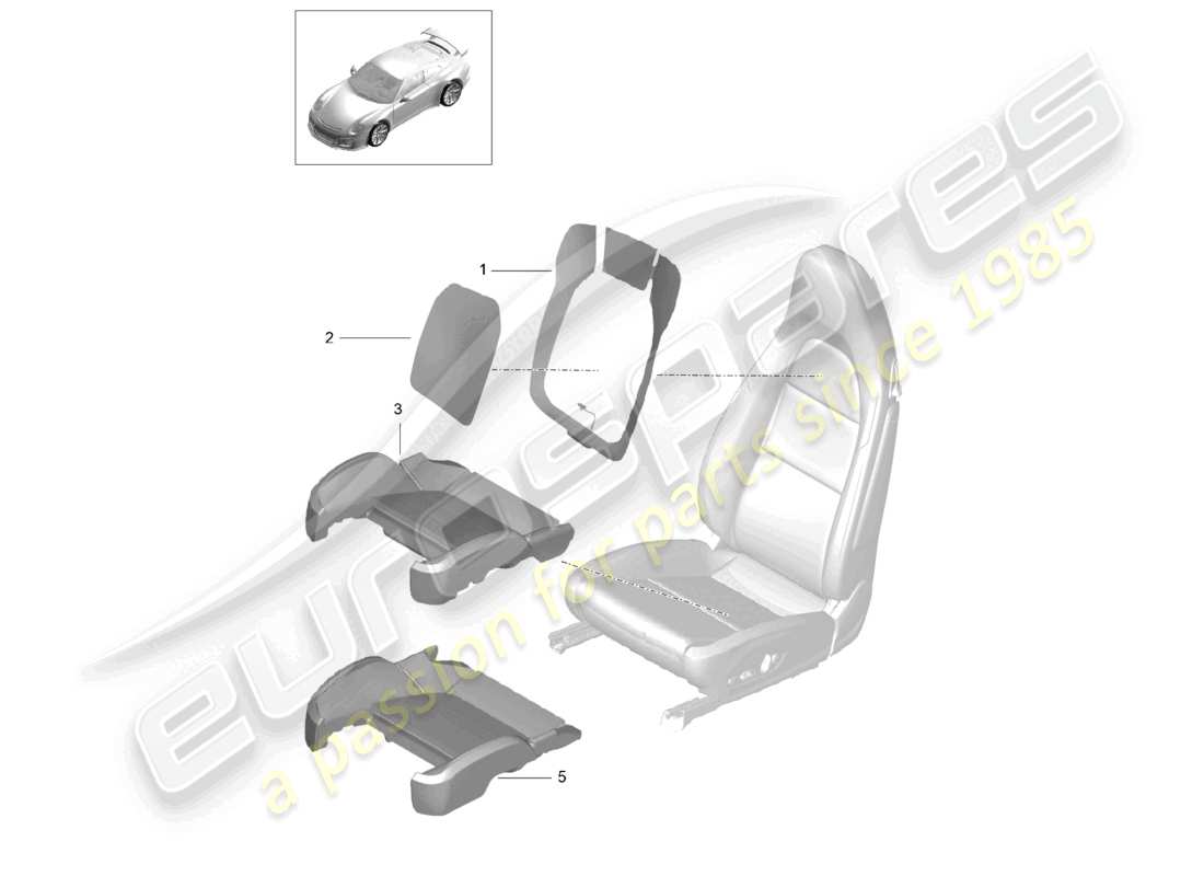 a part diagram from the porsche 991 parts catalogue