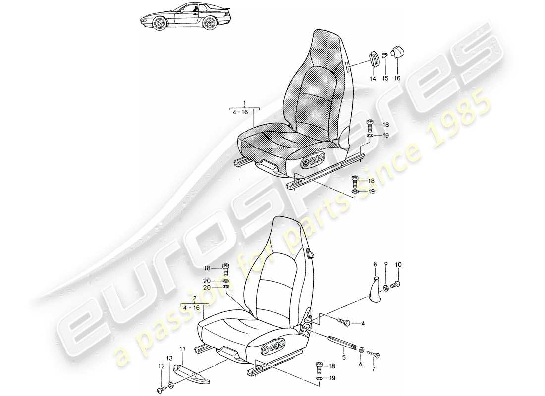 VIEW PARTS DIAGRAMS FROM THE PORSCHE ACCESSORIES AND TEQUIPMENT PARTS CATALOGUE a part diagram from the porsche accessories and tequipment parts catalogue