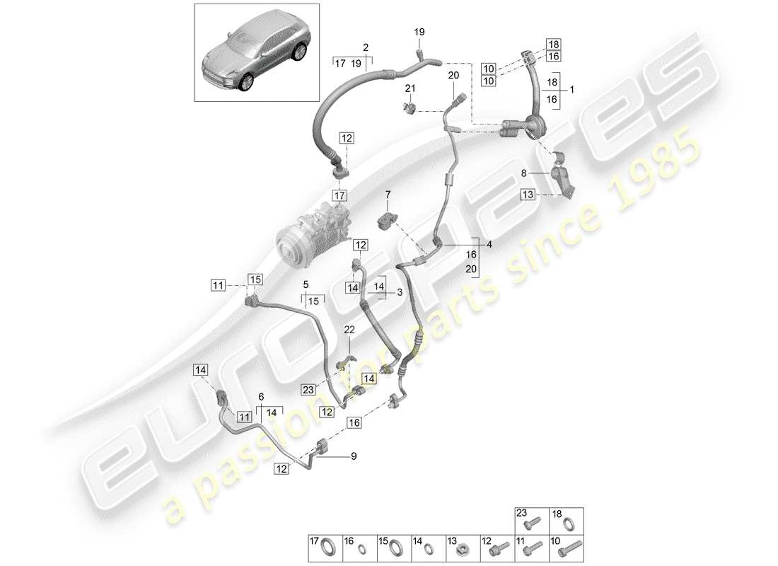a part diagram from the porsche macan parts catalogue
