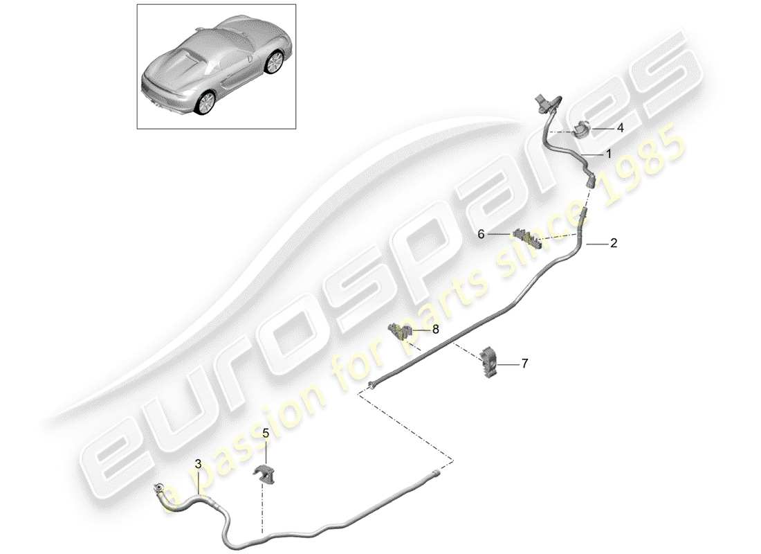 a part diagram from the porsche boxster parts catalogue