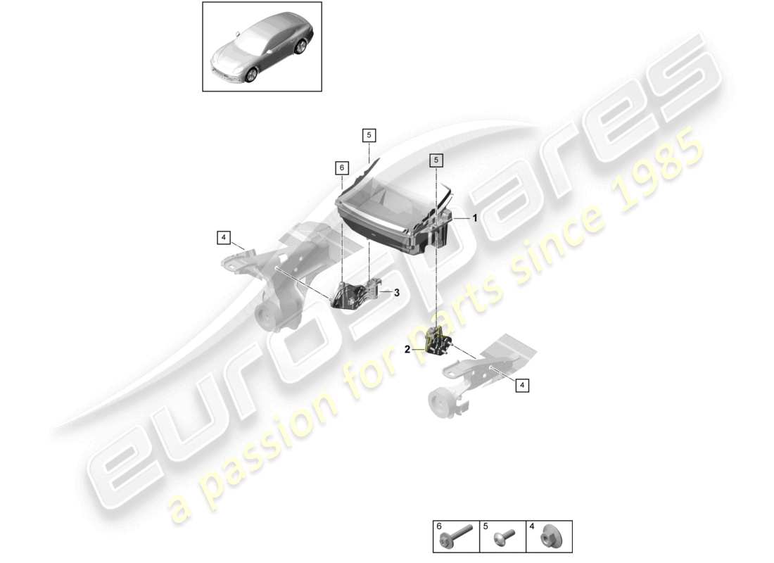 VIEW PARTS DIAGRAMS FROM THE PORSCHE PANAMERA PARTS CATALOGUE a part diagram from the porsche panamera parts catalogue