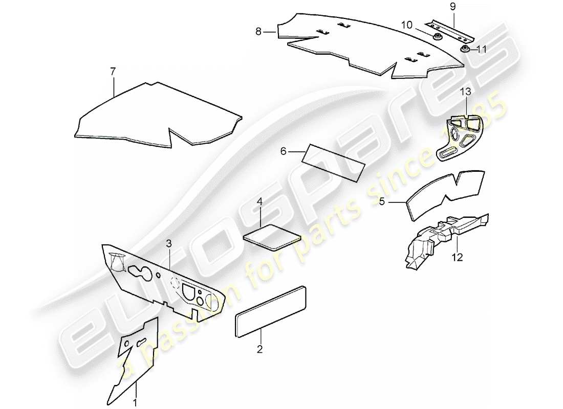 a part diagram from the porsche 996 parts catalogue