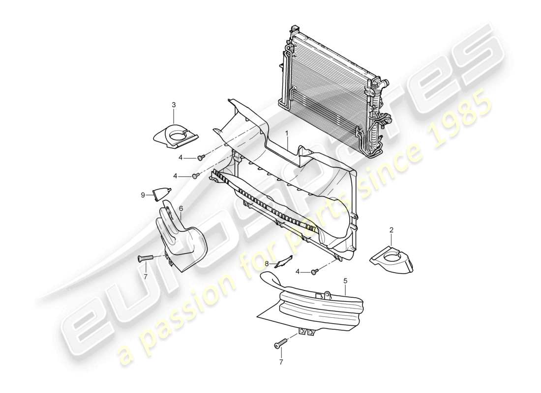 a part diagram from the porsche cayenne parts catalogue