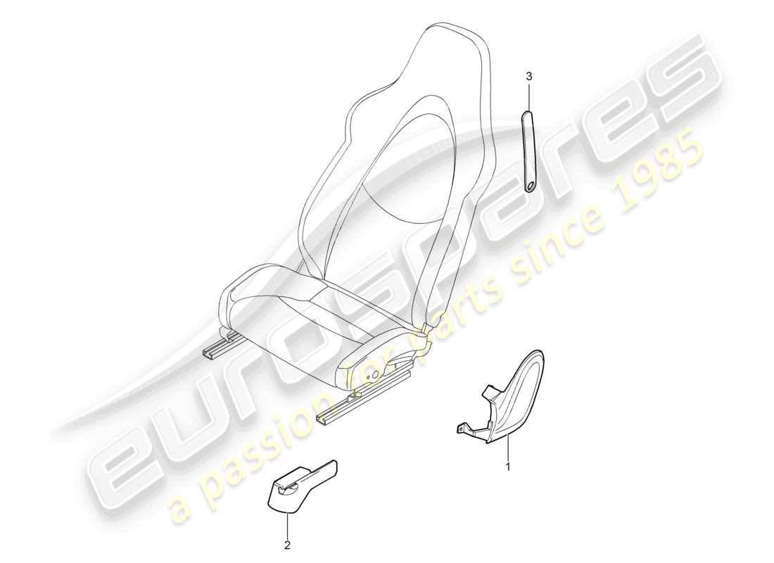 a part diagram from the porsche 2008 (987 boxster) parts catalogue