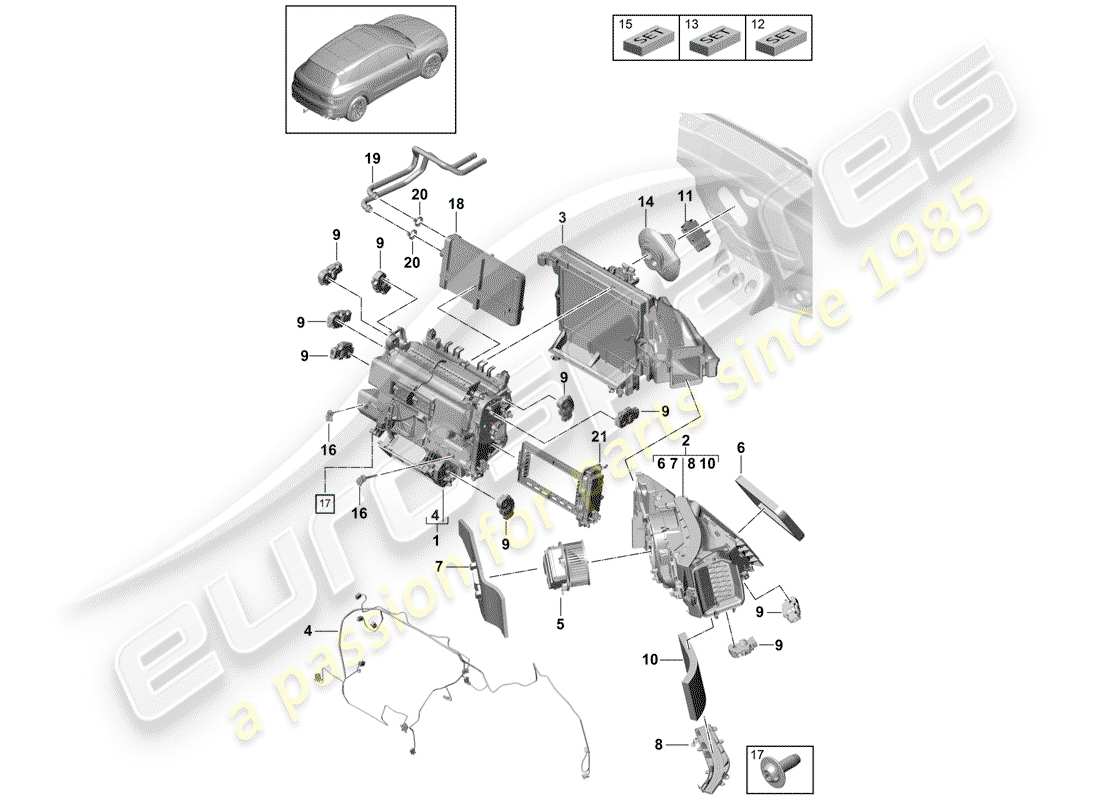 part diagram containing part number pab97156950