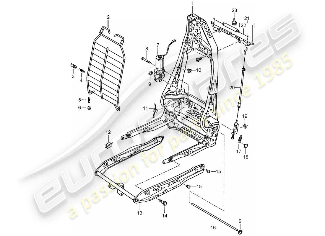 a part diagram from the porsche 996 parts catalogue