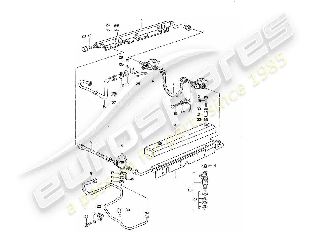 a part diagram from the porsche 928 parts catalogue