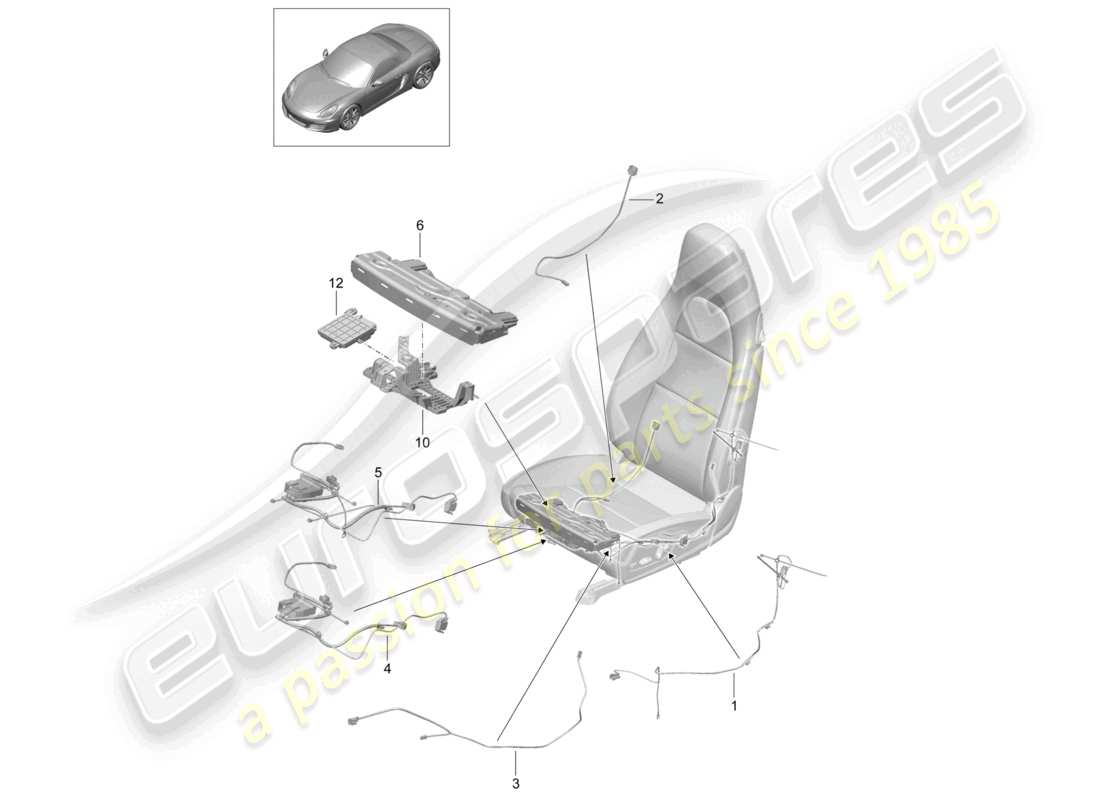 a part diagram from the porsche boxster parts catalogue