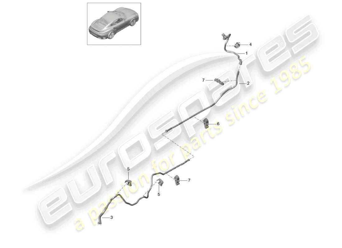a part diagram from the porsche 991 parts catalogue