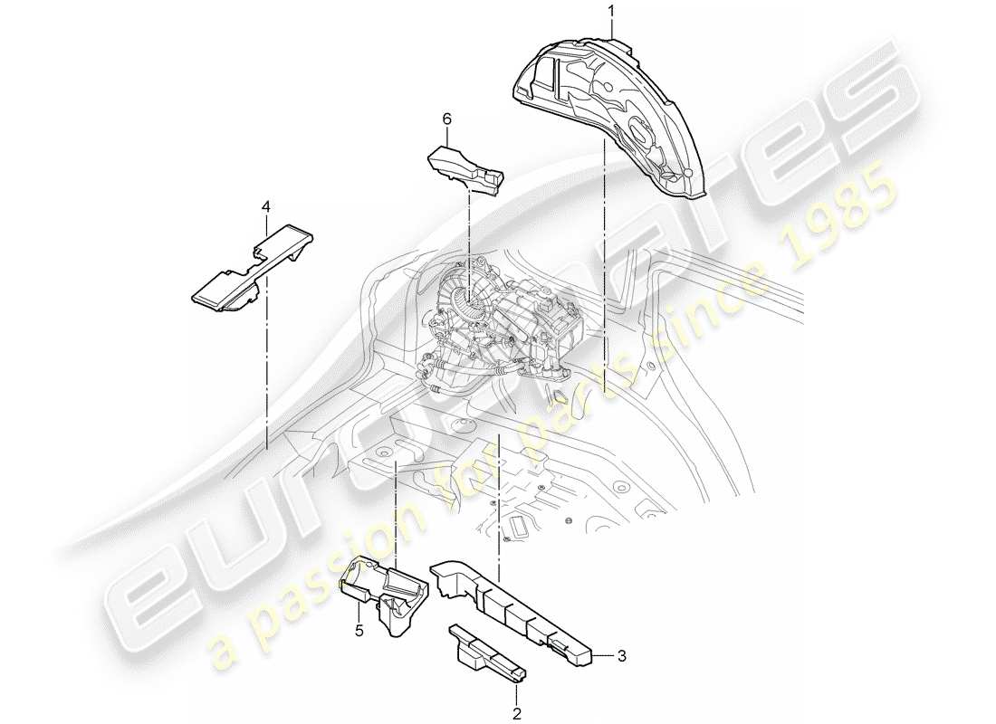 a part diagram from the porsche cayenne parts catalogue